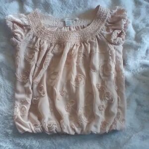 Studio M Vintage Cream Ruffle Top XS